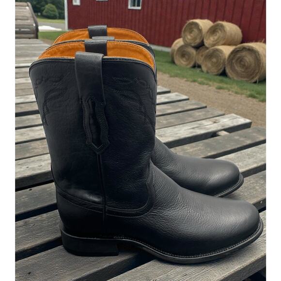 Ariat Bench Made Clanton Western Boot Black Mens Size 8.5 Fast Ship - Picture 13 of 13